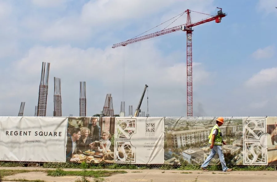 Houston building boom cranes multifamily construction